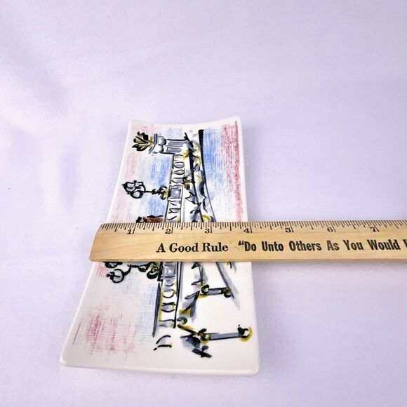 Gien Jolie Paris Letter Tray 7.5" x 4" Caroline Saint Georges France Ceramic - Picture 10 of 10